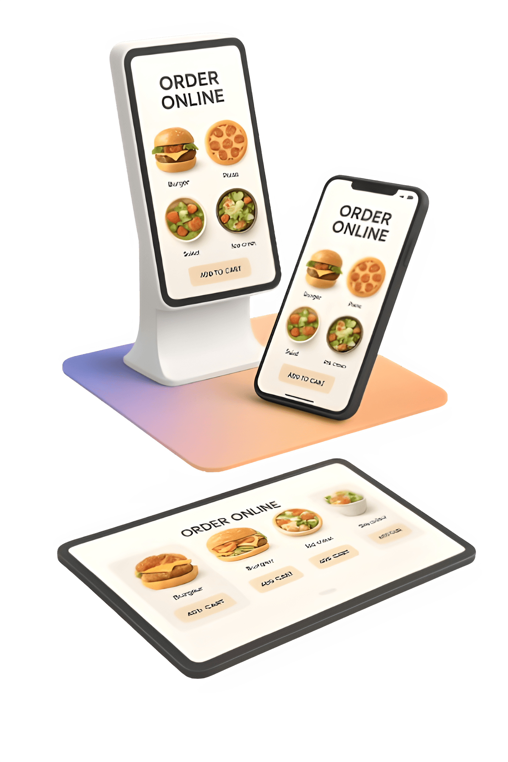 Illustration borne, mobile et tablette